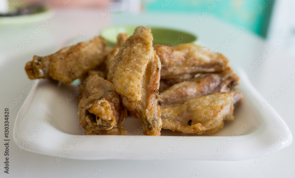 fried chicken on a plate fried chicken on a plate