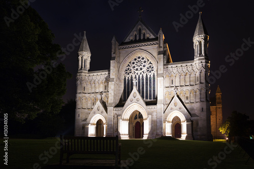 St Albans abbey church illumination England UK