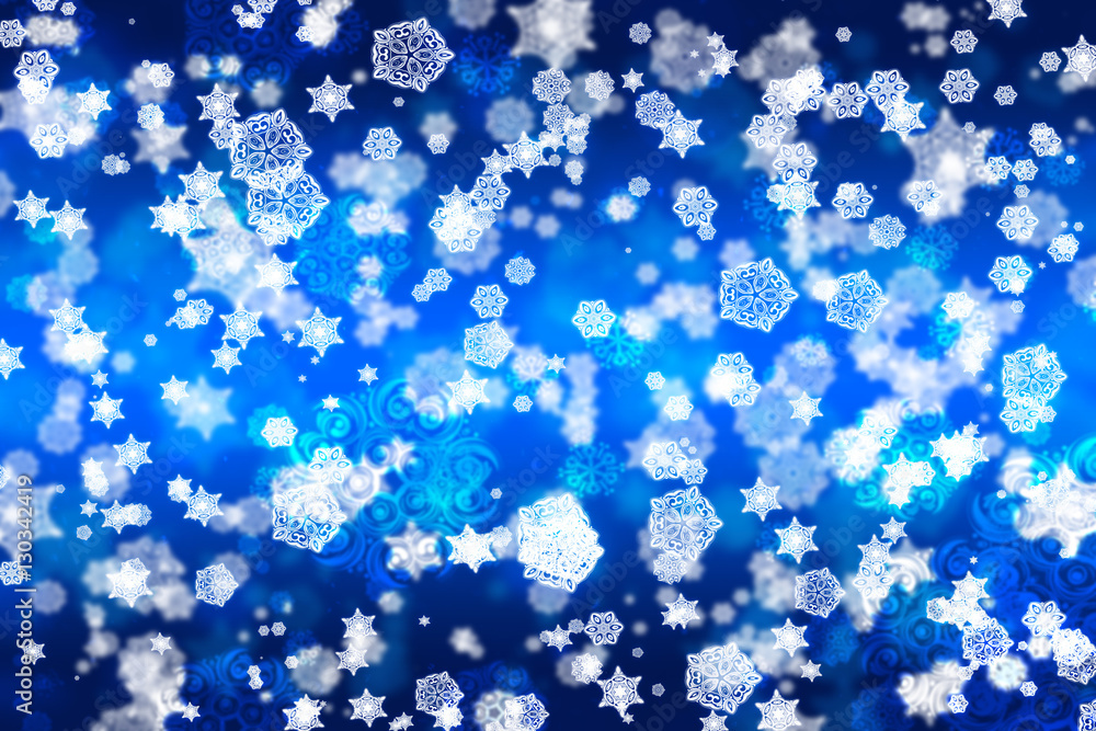 Blue Background with Snowflakes Blue Background with Snowflakes