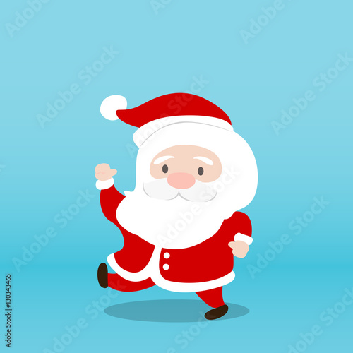 Santa claus with blue background.vector illustration. © Bluehousestudio
