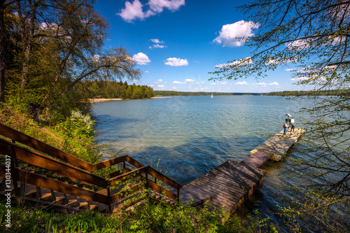 Fototapeta Naklejka Na Ścianę i Meble -  Mazury-widok z leśniczówki w Praniu