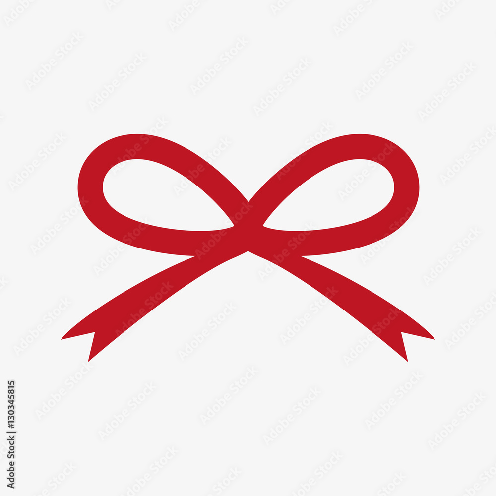Red bow isolated on white background Red bow isolated on white background
