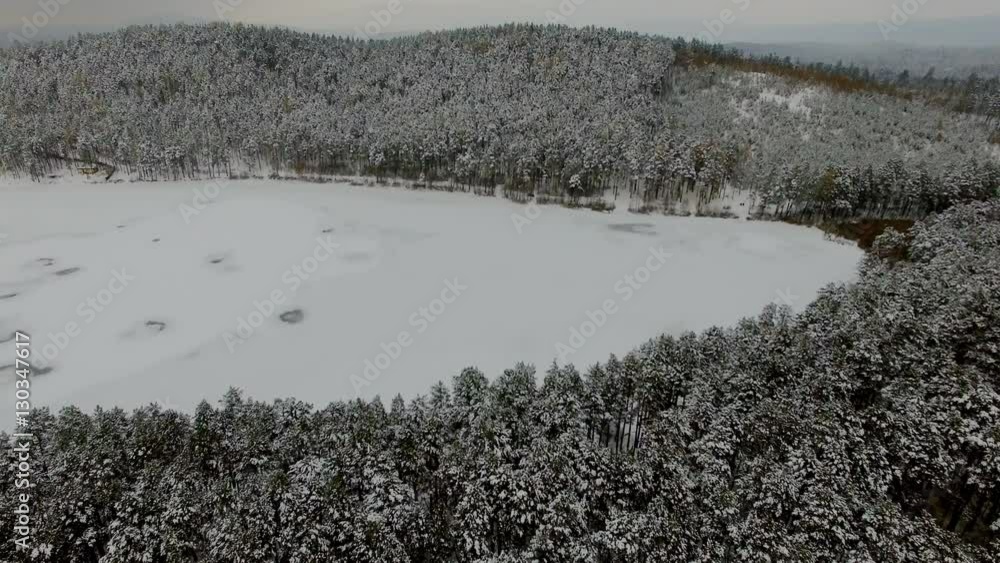 AERIAL view of Nature in winter AERIAL view of Nature in winter