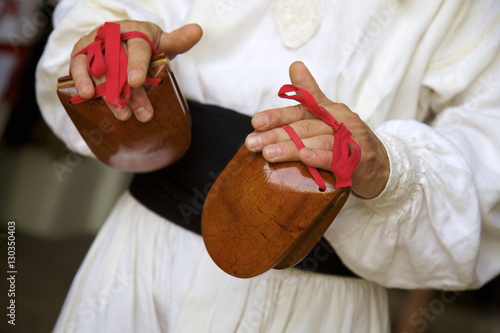 Castanets, Ibizan Folk Dance, Sant Miquel de Balansat, Ibiza, Balearic Islands, Spain photo