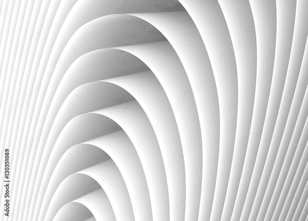 Naklejka premium 3D rendering wavy paper sheets