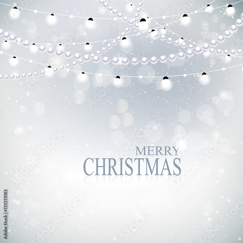 Merry Christmas vector text Calligraphic Lettering design. Winter background photo