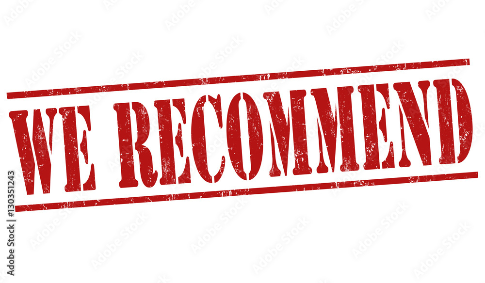 We recommend grunge rubber stamp on white background, vector illustration We recommend grunge rubber stamp on white background, vector illustration
