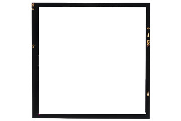 Middle format analog film frame on white