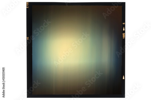 Принти на полотні Middle format analog film frame abstract long exposure on white