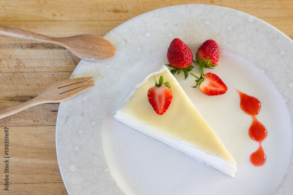 crepes cake with strawberry homemade crepes cake with strawberry homemade