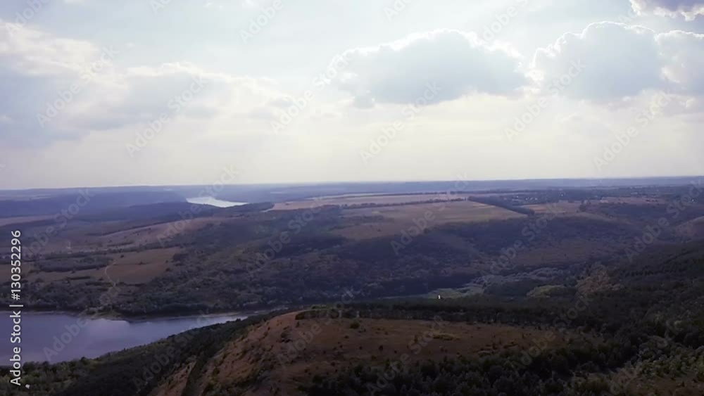 Aerial. Flight over beautiful lake or gulf of sea in summer time. Panorama
Aerial. Flight over beautiful lake or gulf of sea in summer time. Panorama