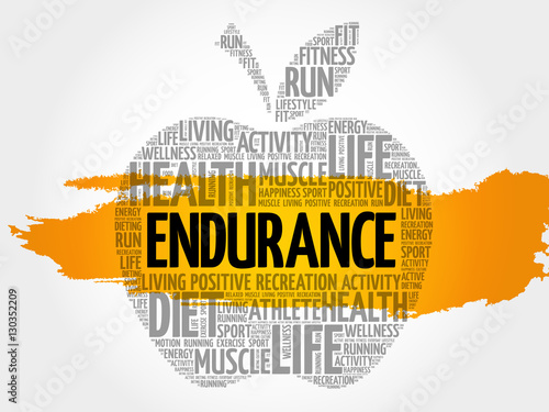 ENDURANCE apple word cloud, health concept