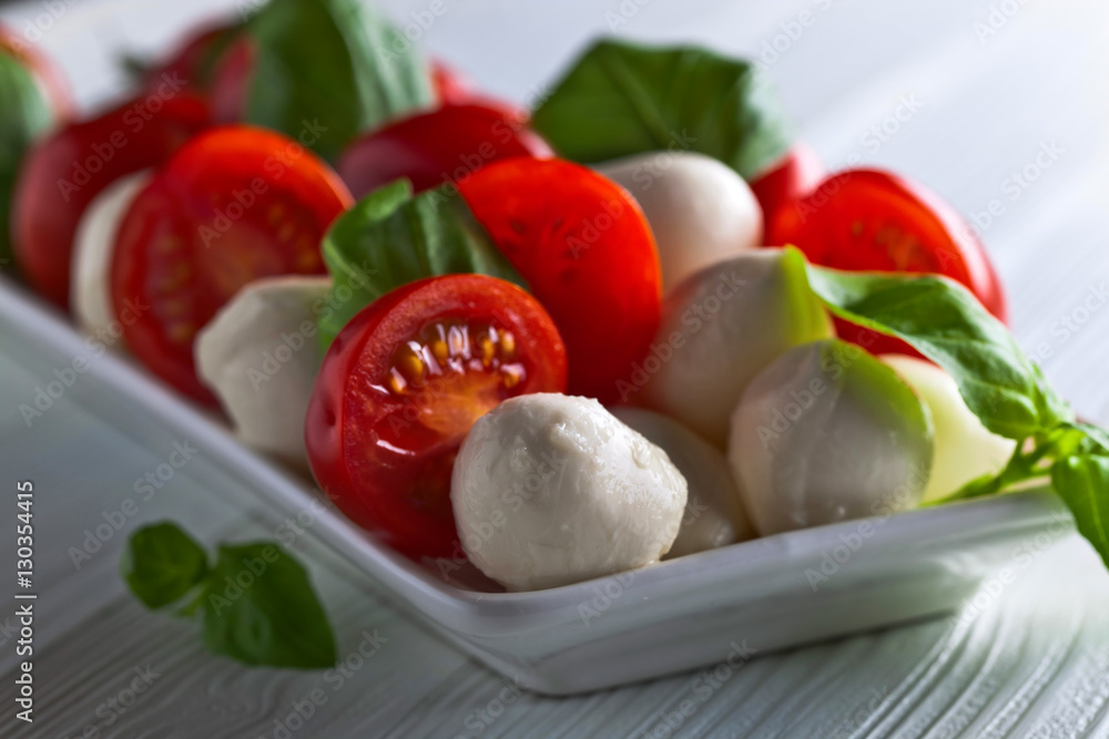 mozzarella with tomato and basil mozzarella with tomato and basil