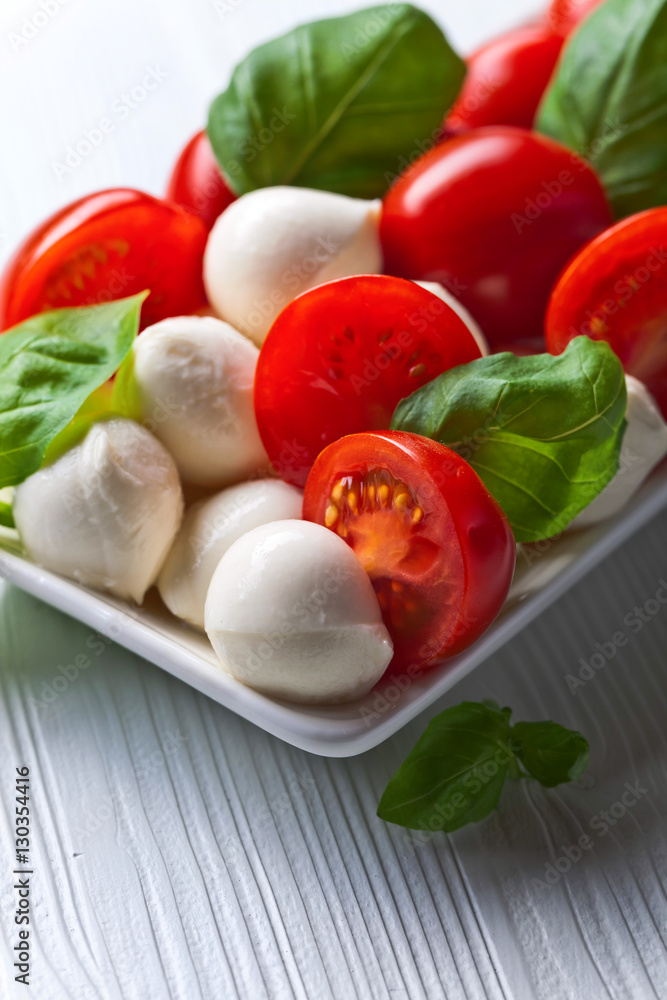 mozzarella with tomato and basil mozzarella with tomato and basil