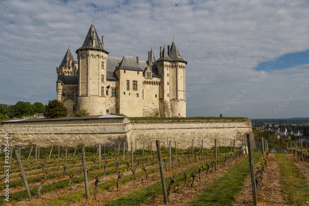 Medieval castle of Saumur, Loire Valley, France Medieval castle of Saumur, Loire Valley, France