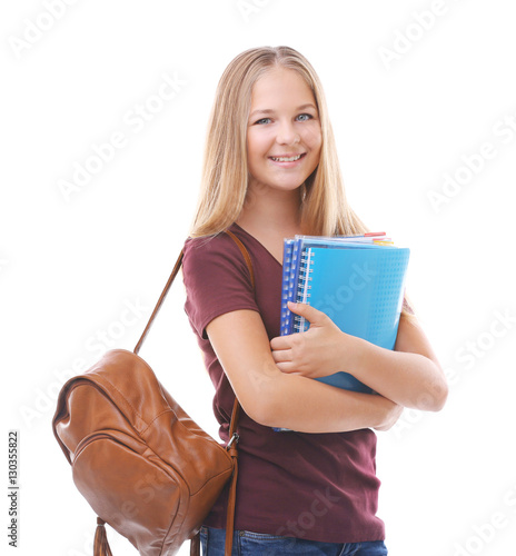 Beautiful teenager with bac...
