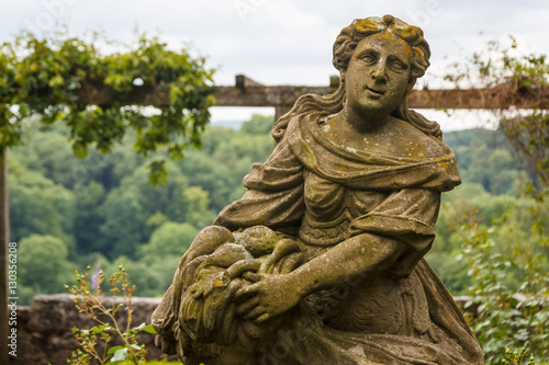 Figure in the park of Rothenburg ob der Tauber, Germany