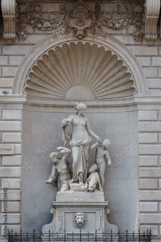 Sculptures decorating the main square