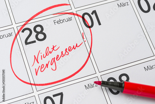 Kalender - 28. Februar photo