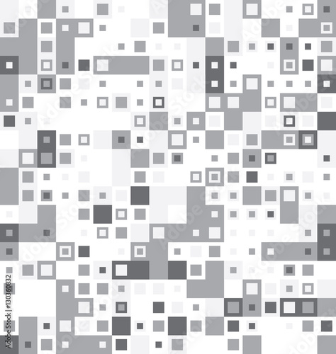 Abstract gray seamless texture pattern from sqaures. Vector illustration