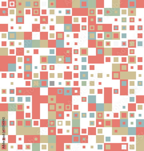 Abstract coloful seamless texture pattern from sqaures. Vector illustration