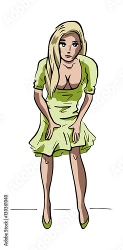 Vrouw buigt voorover