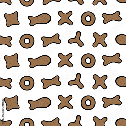 Pet food vector hand drawing pattern