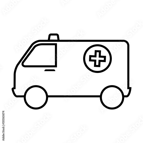 ambulance emergency vehicle icon vector illustration design