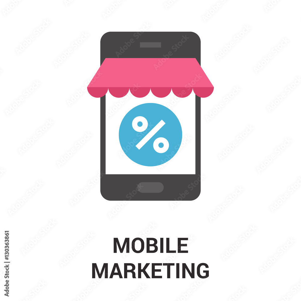 mobile marketing icon concept