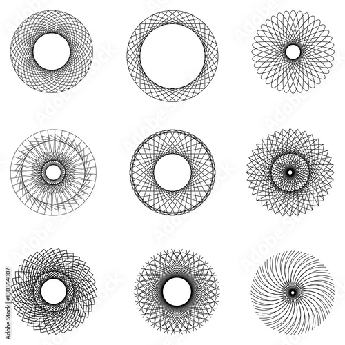 set watermark round filigre...