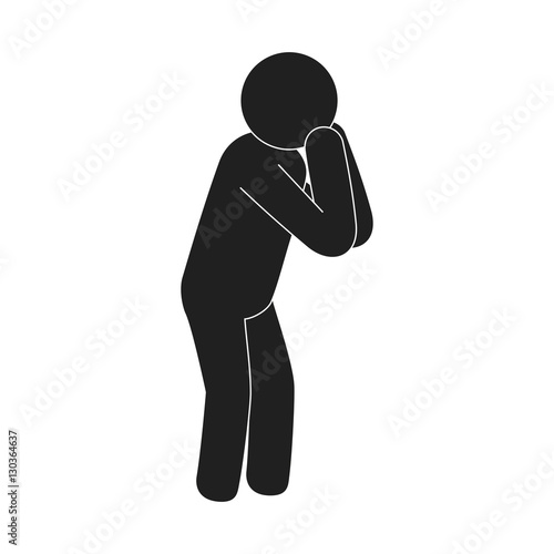 human silhouette doing resuscitation vector illustration design