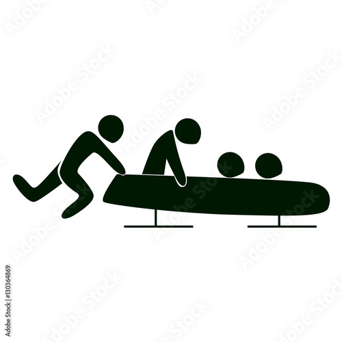 Isolated bobsleigh icon Fototapet