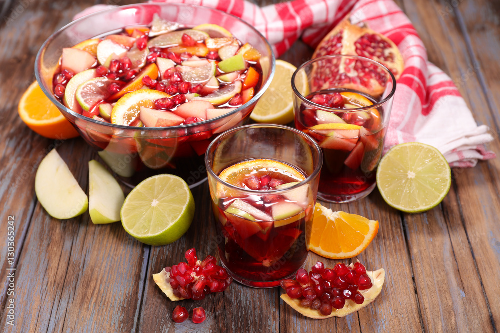 cocktail with alcohol and fruits cocktail with alcohol and fruits