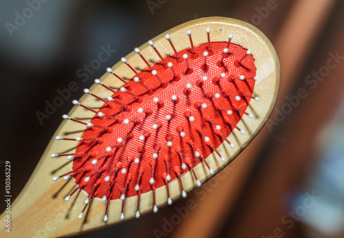 comb for hair on blur background