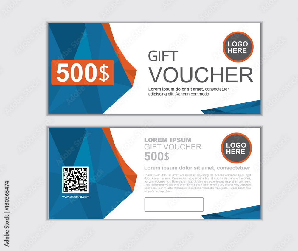 Obraz premium gift voucher vector design template set F