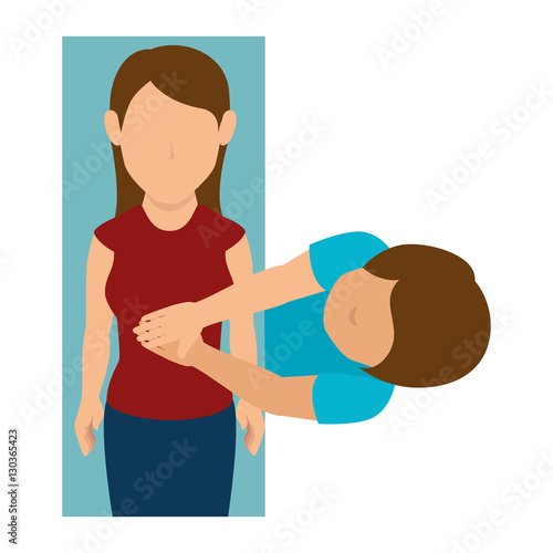 human silhouette doing resuscitation vector illustration design