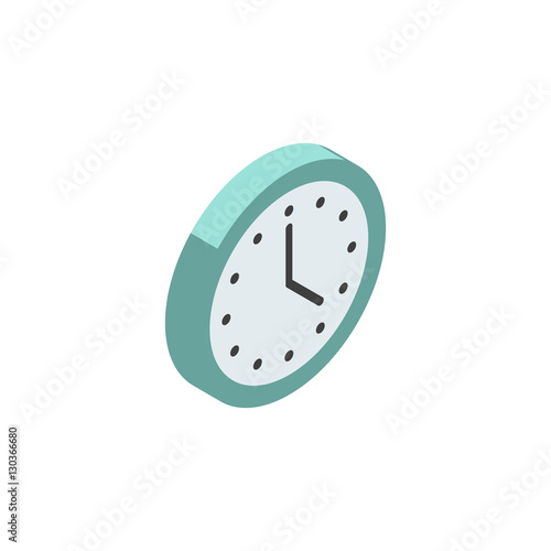 Clock isometric icon or logo for web design