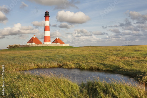 Westerheversand Lighthouse, Westerhever, Eiderstedt Peninsula, Schleswig Holstein, Germany photo