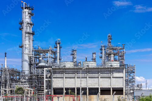 Wallpaper Mural Refinery tower in petrochemical industrial plant with cloudy sky Torontodigital.ca