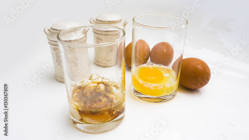 Parboiled egg and kitchen equipment