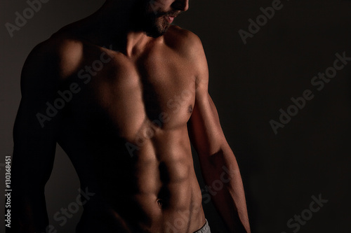 Muscular male torso photo