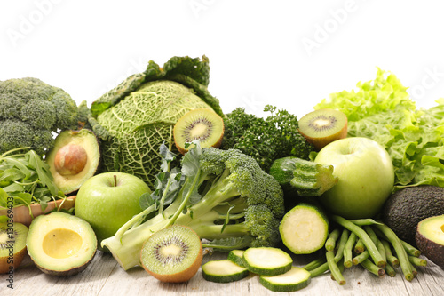 green fruit and vegetable