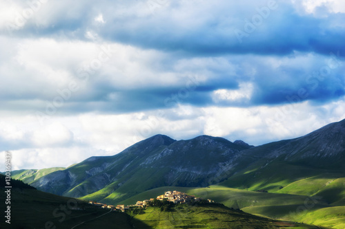  Castelluccio di Norcia  Umbria  Italy. The Countryside landscape of Pian Grande during the summer season.