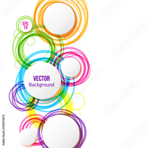 Circle design background with overlapping circles pattern