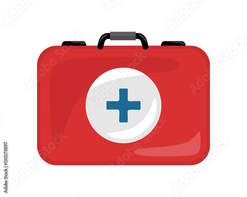 Medical Kit Icon Isolated. Realistic Emergency Bag