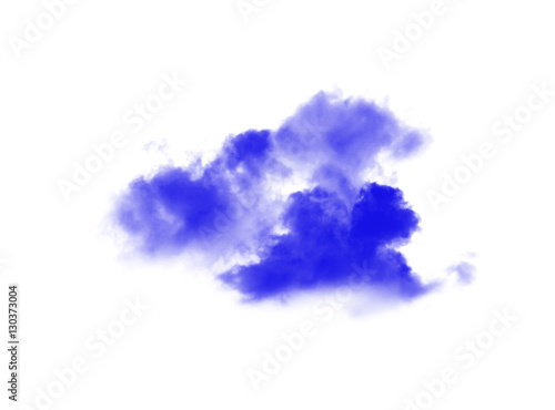 blue cloud on white background