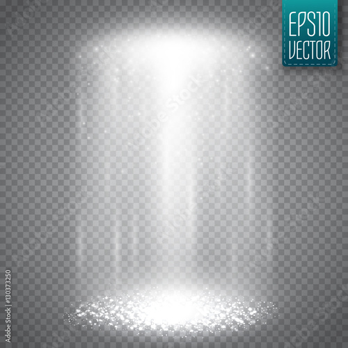 UFO light beam isolated on transparnt background. Vector
