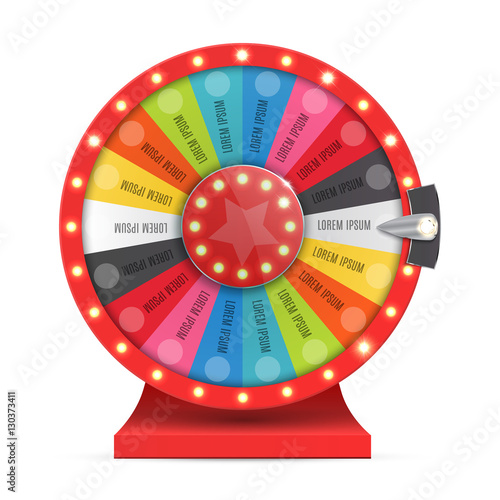 Colorful wheel of luck or fortune infographic. Vector