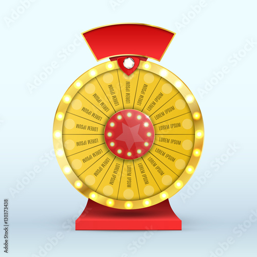 Colorful wheel of luck or fortune infographic. Vector