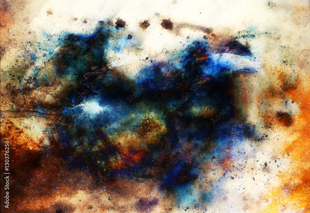 Watercolor abstract background and color spots structure.